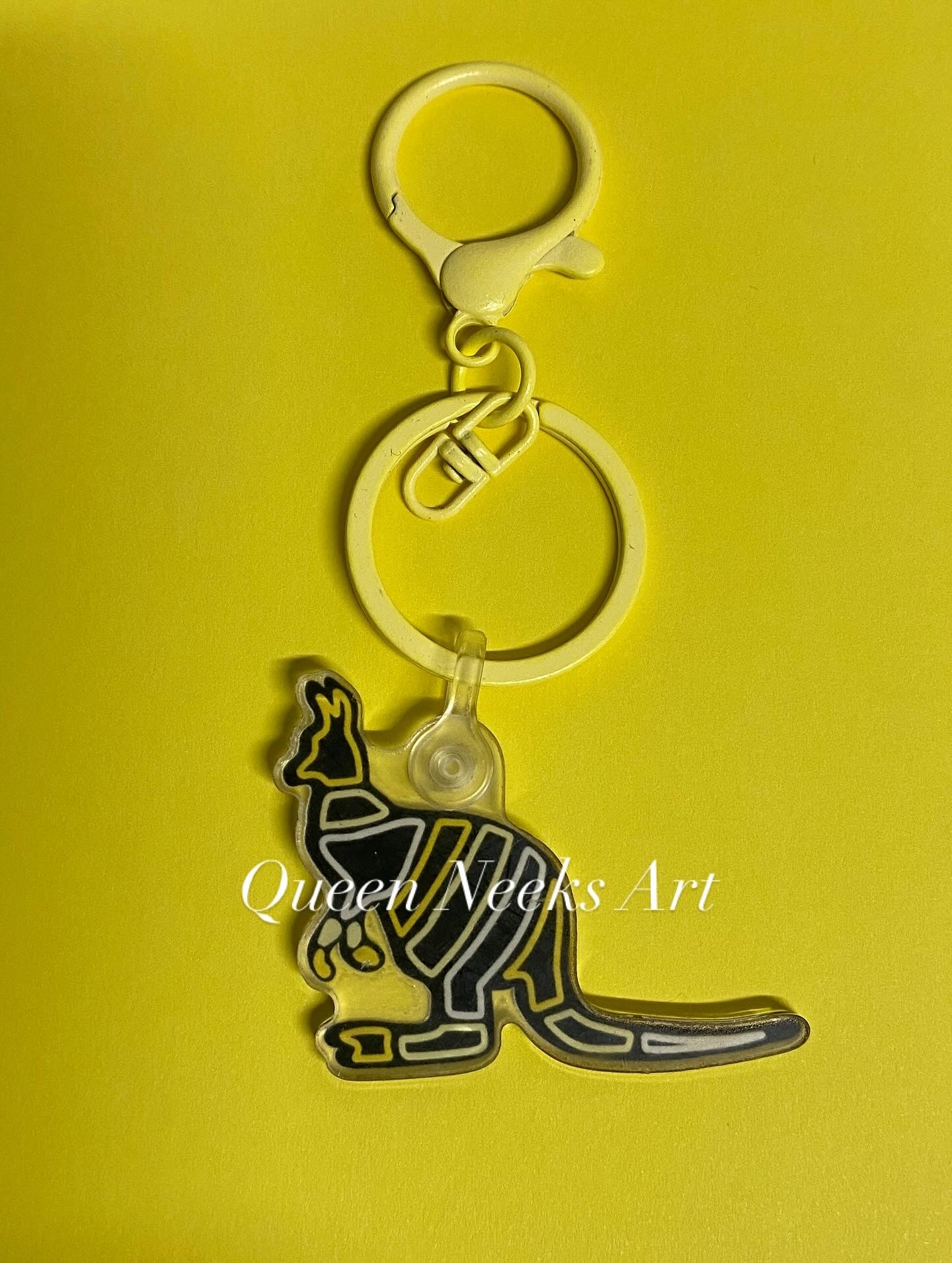 Keychain “yellow kangaroo”