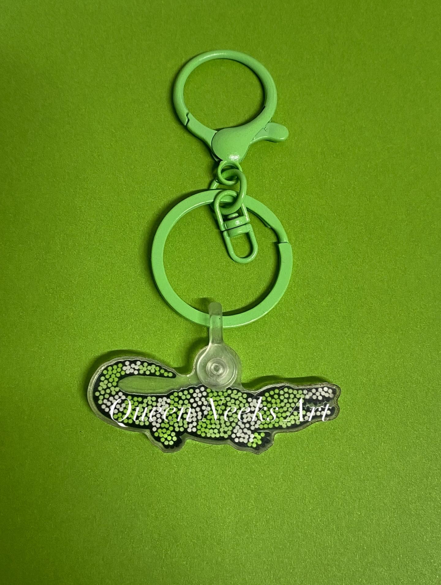 Keychain “green crocodile”