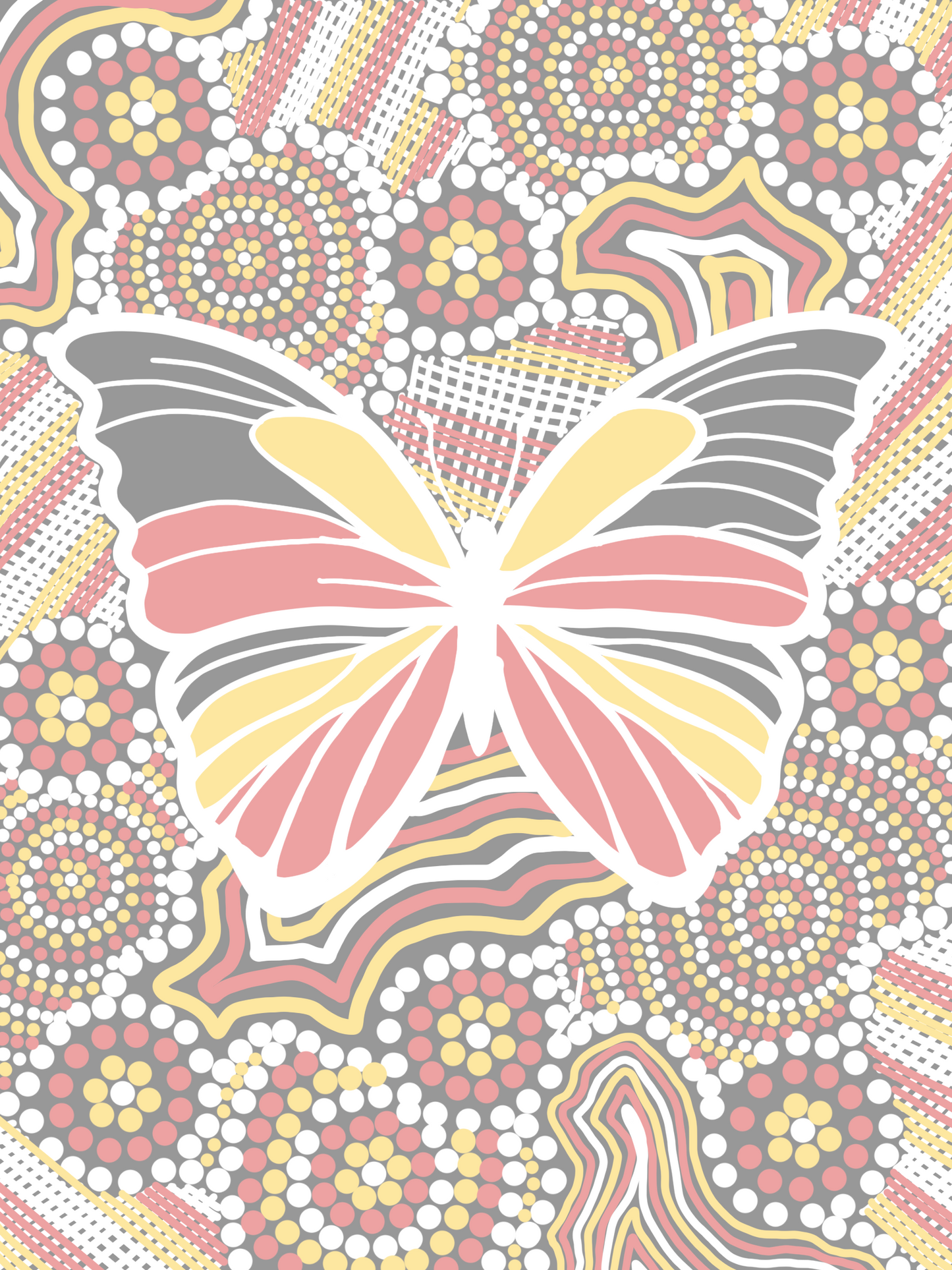 Phone Wallpaper - Aboriginal Butterfly