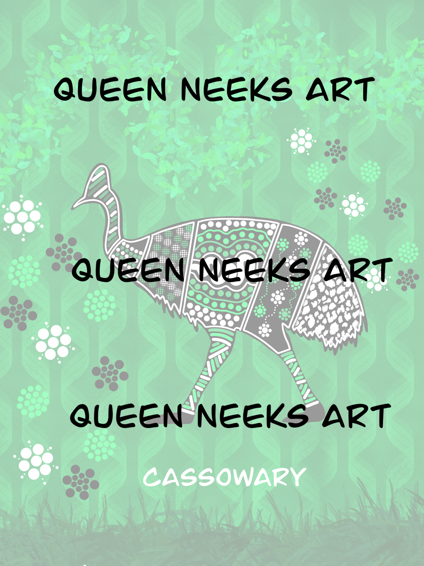 Digital Download- Green Cassowary