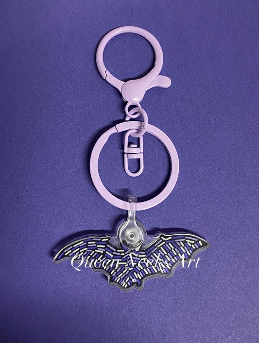 Keychain “purple bat”