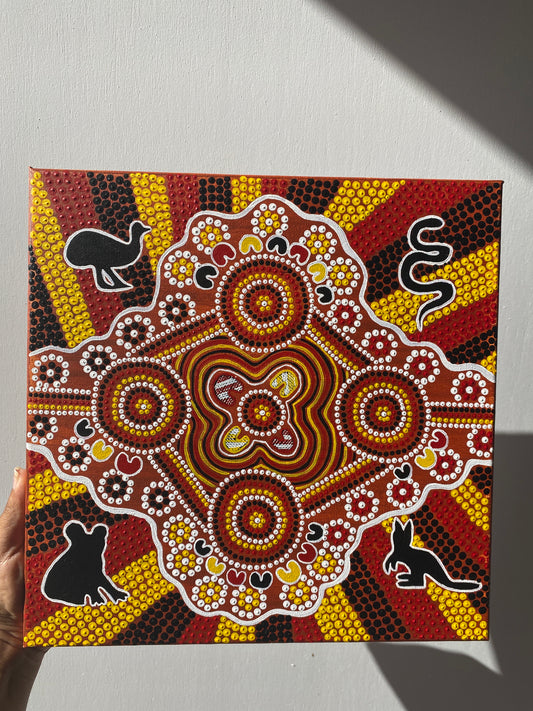 Aboriginal Art “Family Gathering”