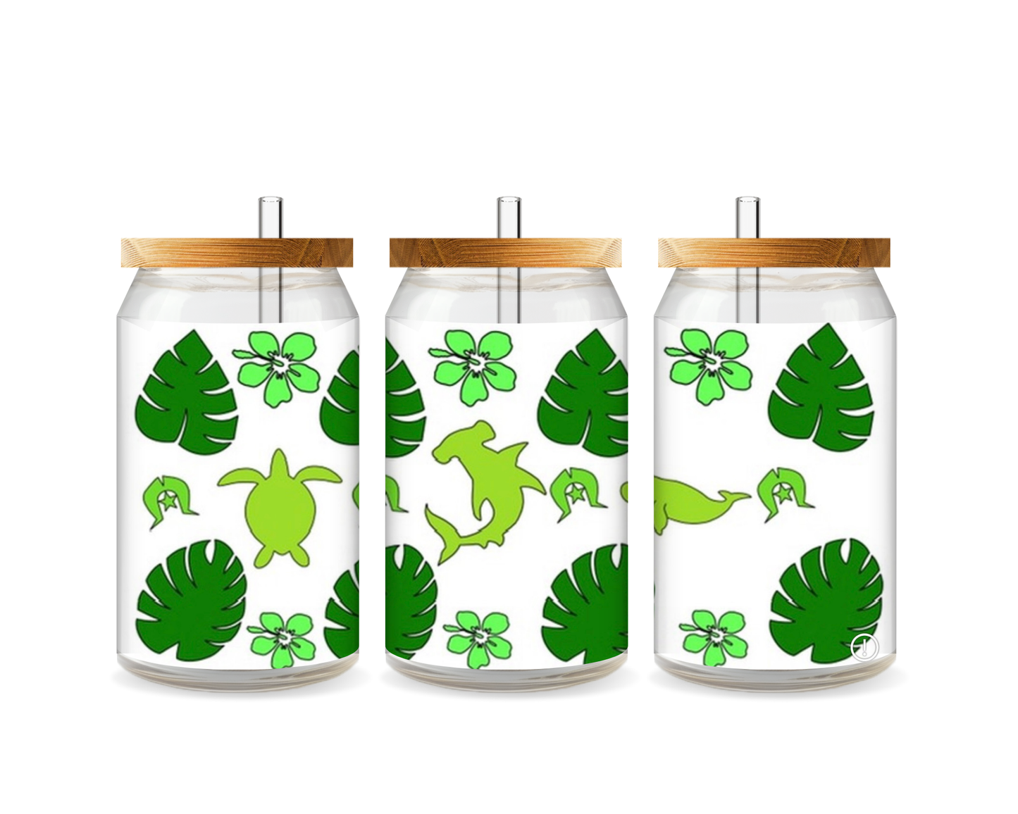 Aboriginal 16oz Tumbler “green turtle shark dugon”