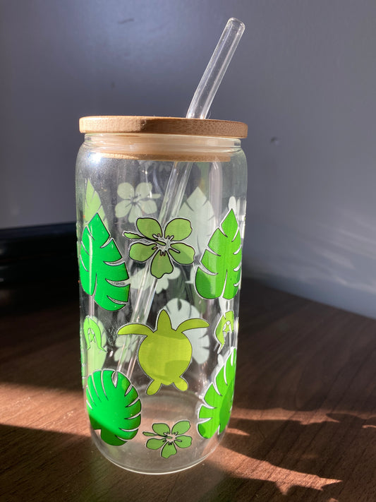 Aboriginal 16oz Tumbler “green turtle shark dugon”