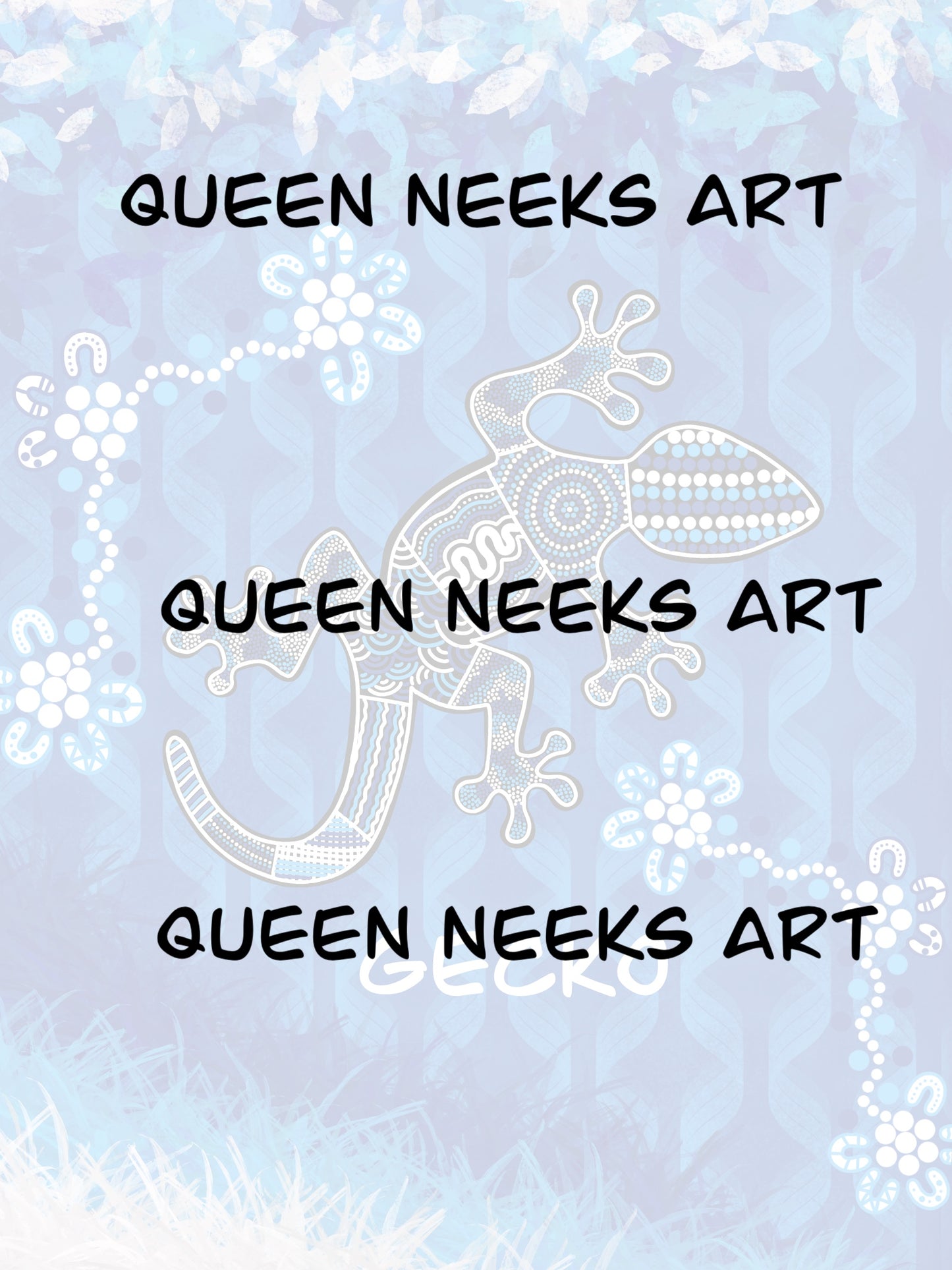 Aboriginal Blue Gecko Digital Download