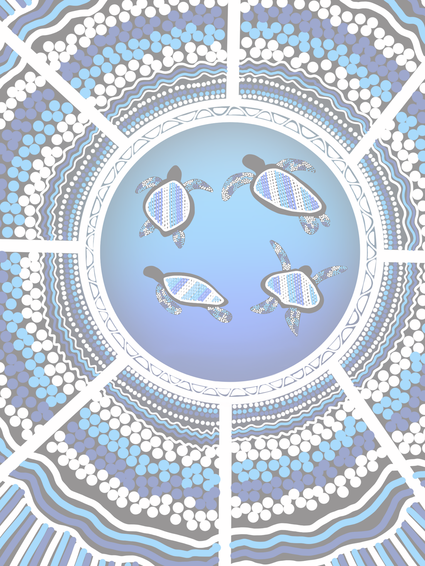 Phone Wallpaper - Turtle Family