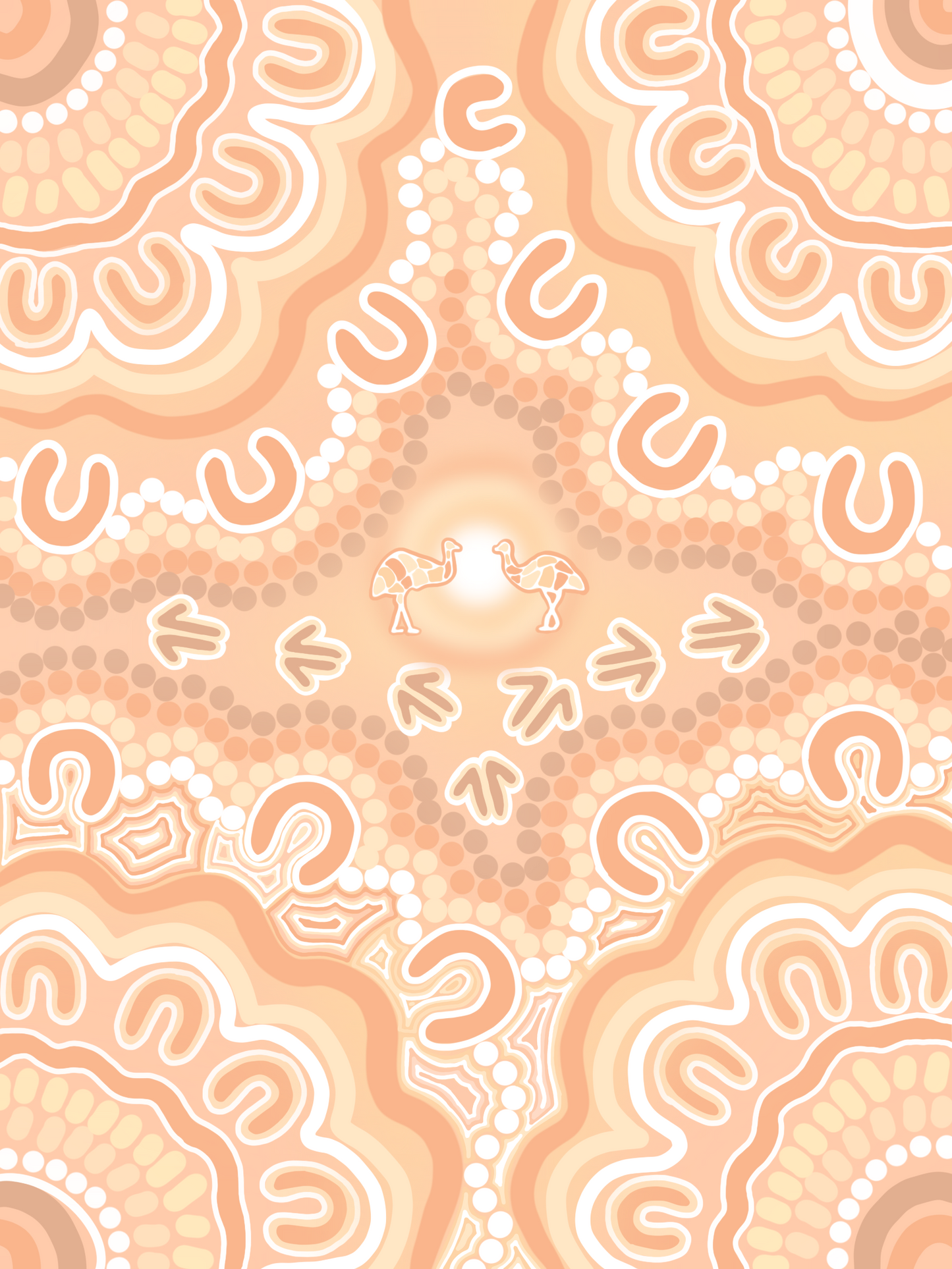 Phone Wallpaper - Emu Sunset