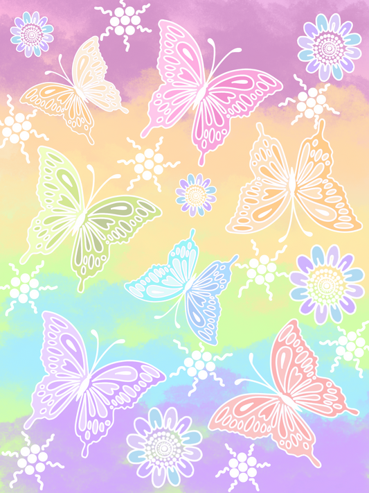 Phone Wallpaper - Tropical Butterflies