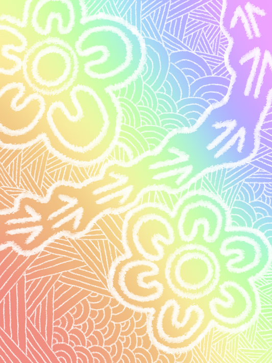 Phone Wallpaper - Rainbow Tracks