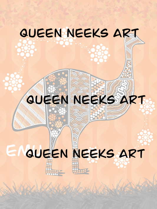 Digital Download- Orange Emu