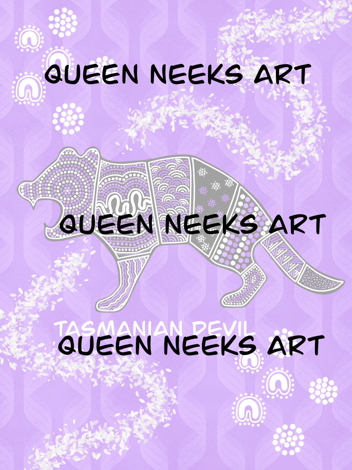 Digital Download- Purple Tasmania Devil