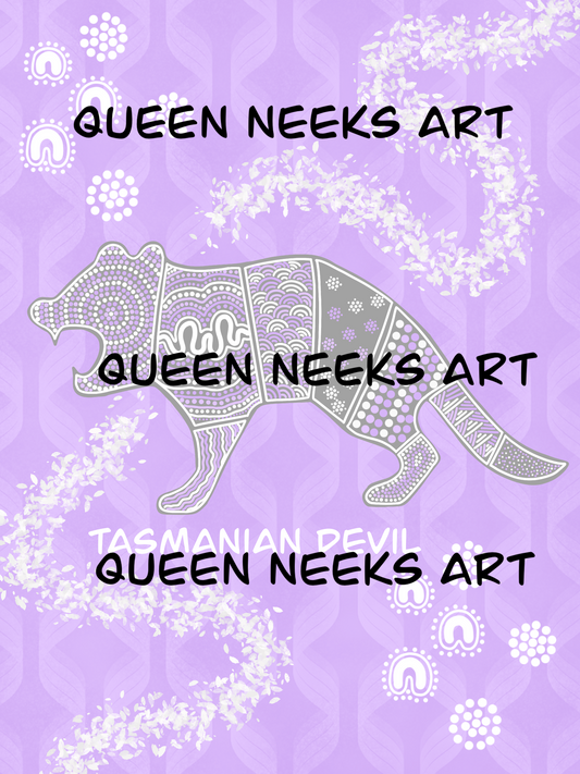 Digital Download- Purple Tasmania Devil