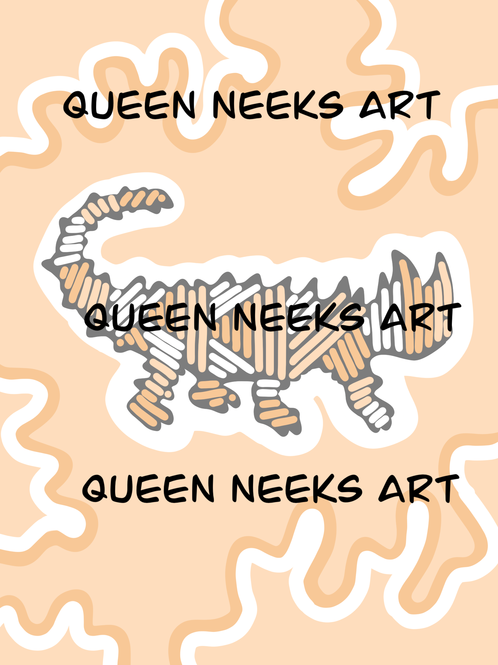 Digital Download- Orange Thorny Lizard