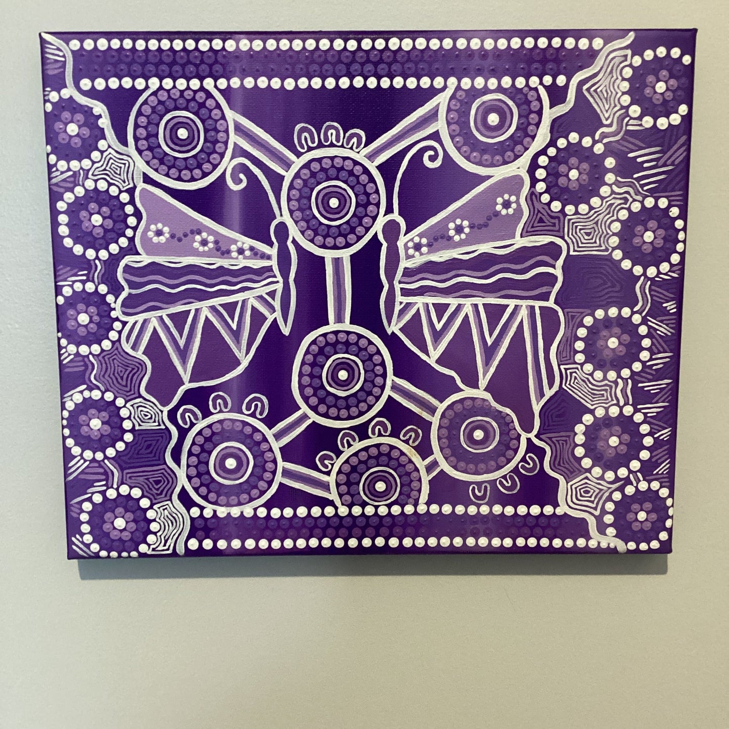 Aboriginal Artwork - Purple Butterflies