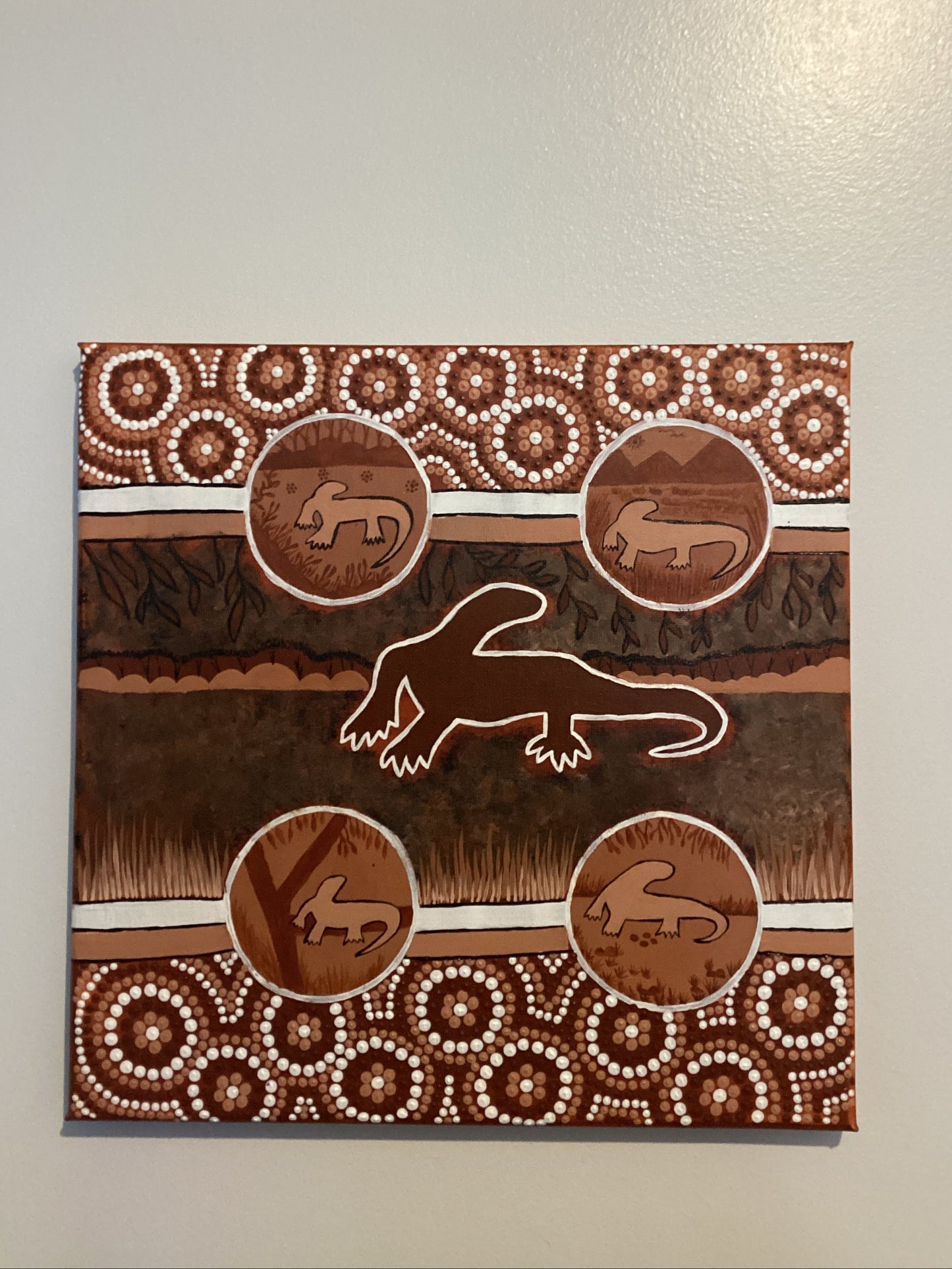 Aboriginal Artwork - Brown Goanna