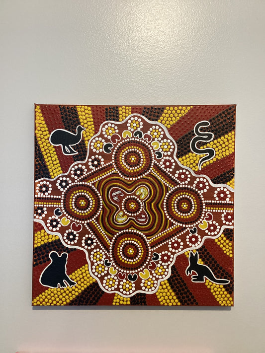 Aboriginal Artwork - Family Gathering