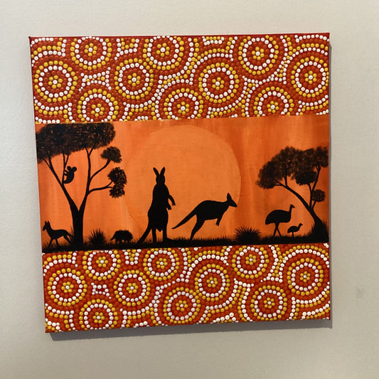 Aboriginal Artwork - Animal Sunset